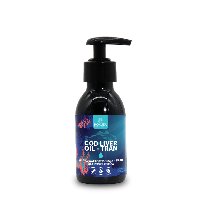 Wild Cod Liver Oil til Hunde & Katte – Rent Omega-3 Kosttilskud – Vitamin A & D til Hud, Pels & Immunforsvar – OceanicLine