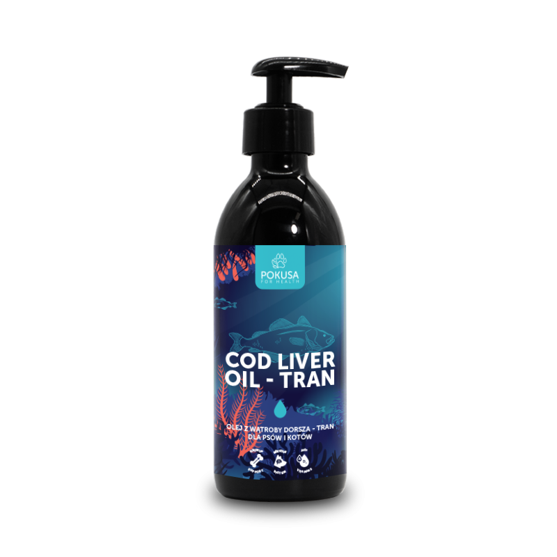 Wild Cod Liver Oil til Hunde & Katte – Rent Omega-3 Kosttilskud – Vitamin A & D til Hud, Pels & Immunforsvar – OceanicLine