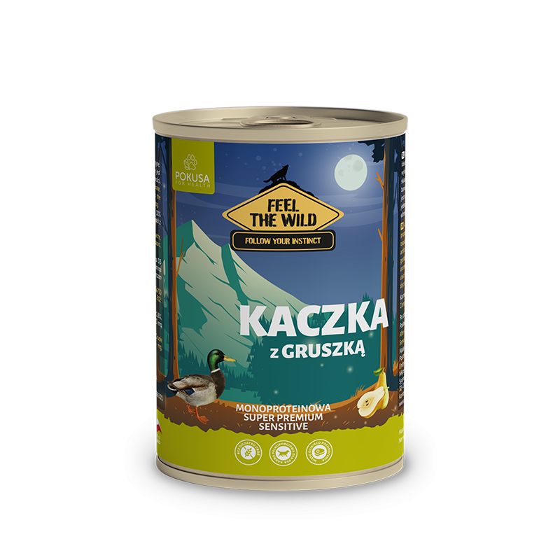 Cibo Umido all'Anatra e Pera per Cani – Naturale, Aromatico e Digeribile – Duck with Pear – FeelTheWild
