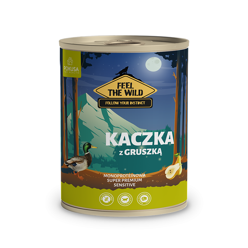 Cibo Umido all'Anatra e Pera per Cani – Naturale, Aromatico e Digeribile – Duck with Pear – FeelTheWild