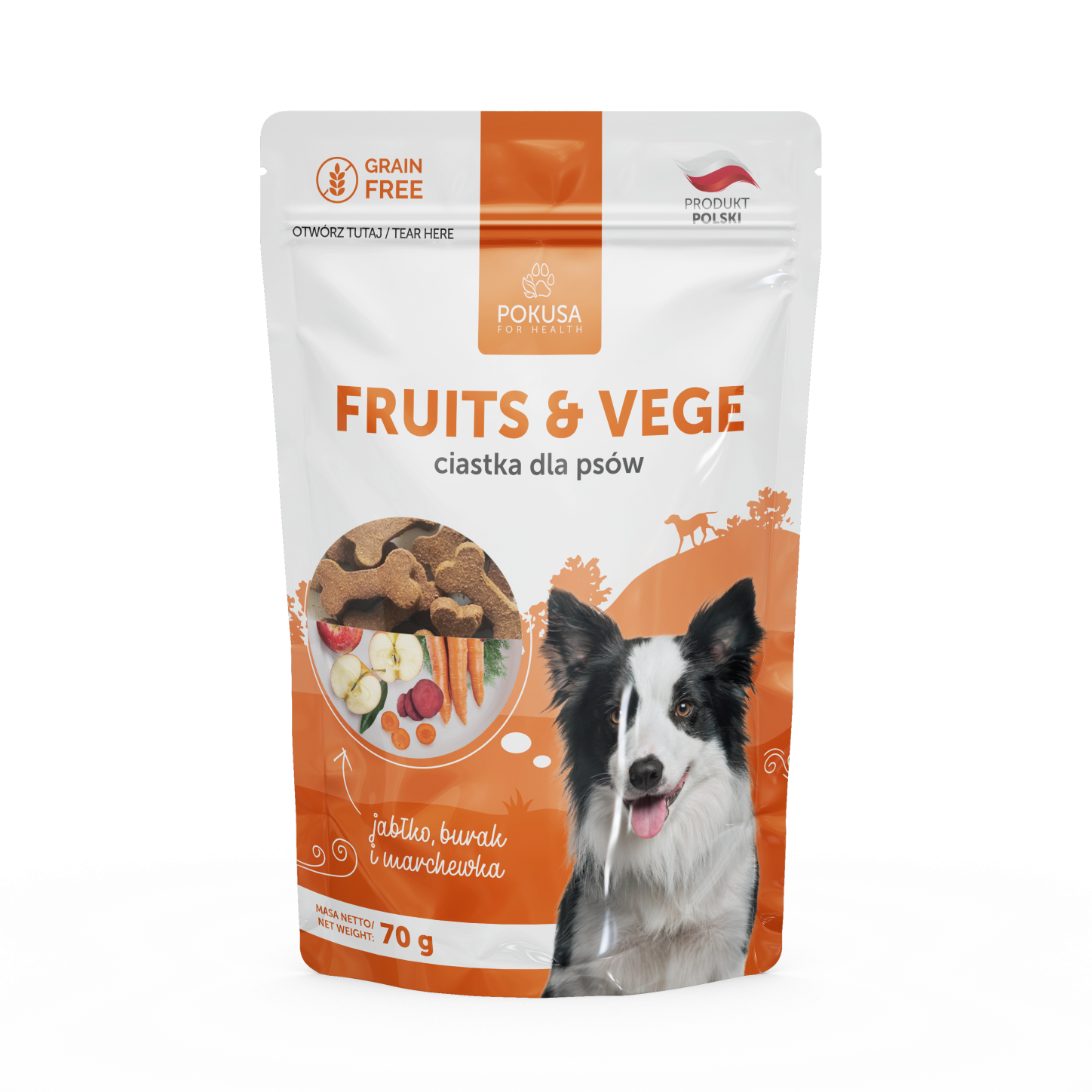 Biscotti per Cani Fruits&Vege – Snack Naturali con Frutta e Verdura – Croccanti e Salutari – Fruits&Vege