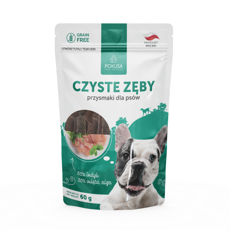 Snack Dentali Naturali per Cani – Tacchino, Menta e Alghe – Per Denti Sani e Alito Fresco – Clean Teeth
