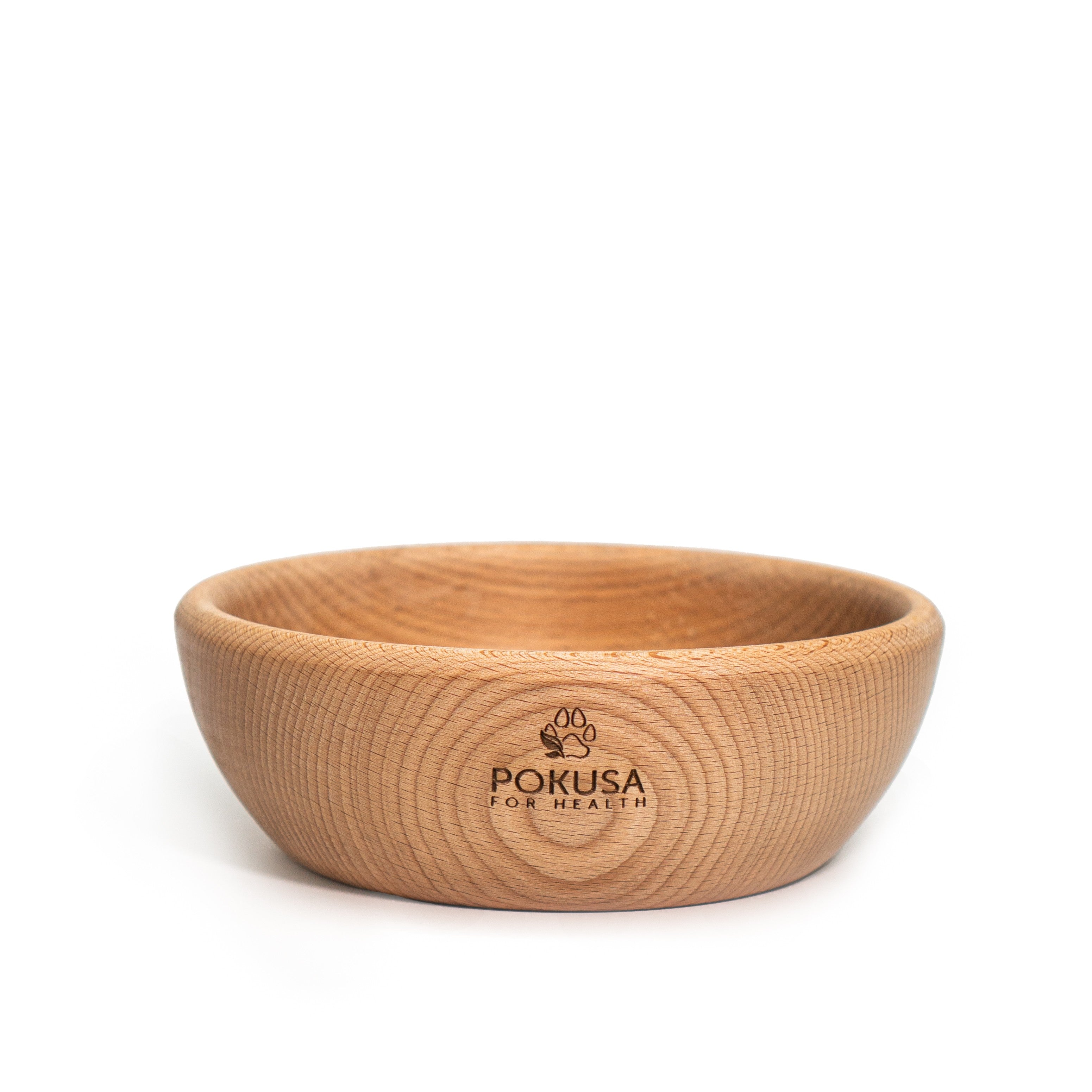 A dog bowl turned from beech wood Pokusa