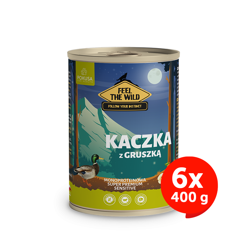 Cibo Umido all'Anatra e Pera per Cani – Naturale, Aromatico e Digeribile – Duck with Pear – FeelTheWild