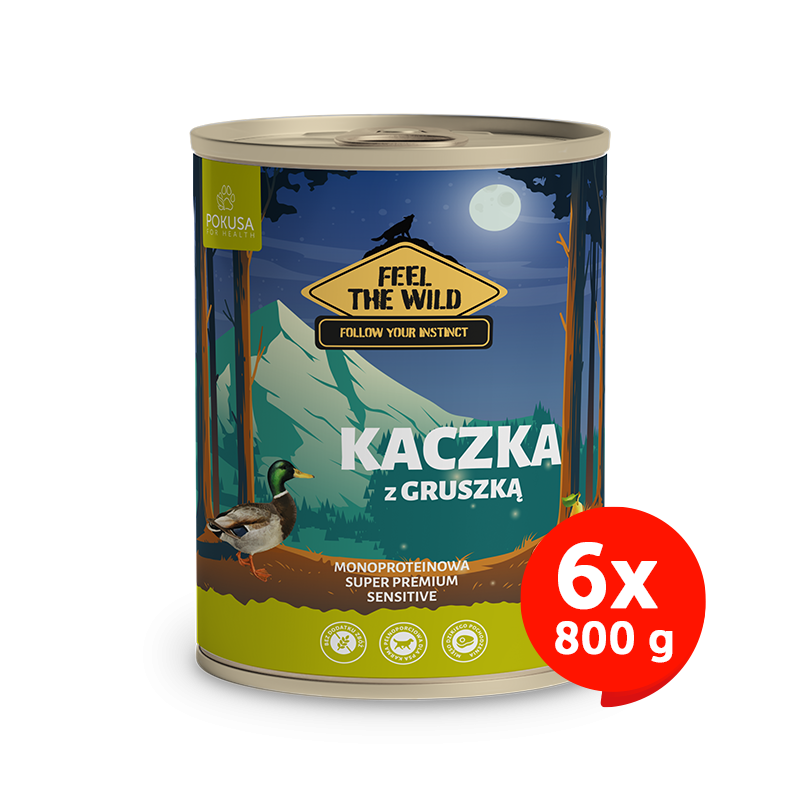 Cibo Umido all'Anatra e Pera per Cani – Naturale, Aromatico e Digeribile – Duck with Pear – FeelTheWild