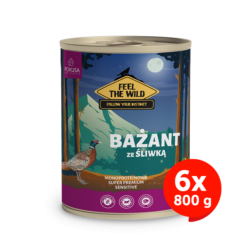Cibo Umido al Fagiano e Prugna per Cani – Naturale e Digeribile – Pheasant with Plum – FeelTheWild