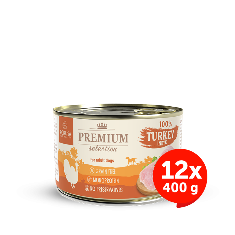 Cibo umido per cani - 100% tacchino - Premium Selection