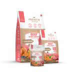 Cibo Secco per Cuccioli Manzo e Salmone – Ipoallergenico Senza Cereali – Manzo e Salmone – Premium Selection