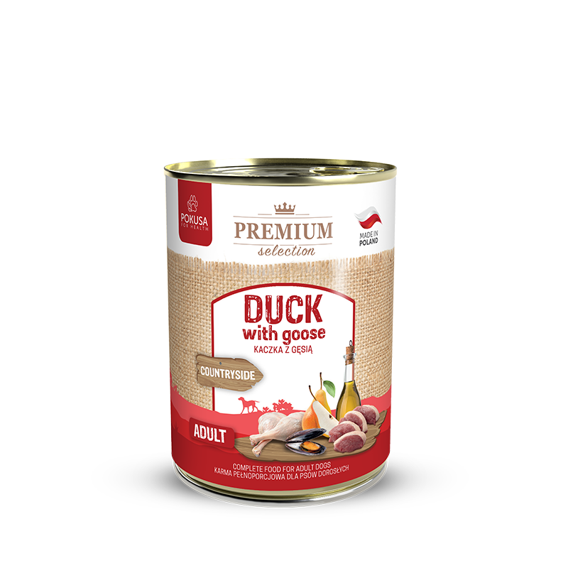 Cibo umido per cani adulti - anatra con oca - Premium Selection