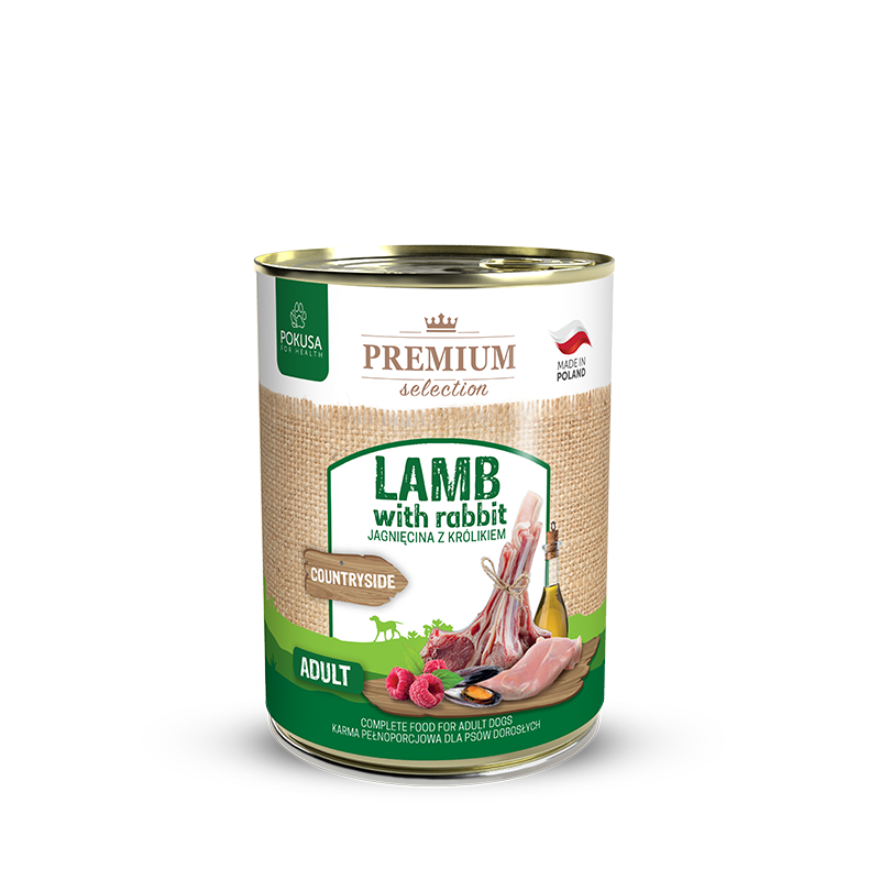 Pâtée pour Chien Agneau et Lapin – Hypoallergénique Sans Céréales – Agneau et Lapin – Premium Selection