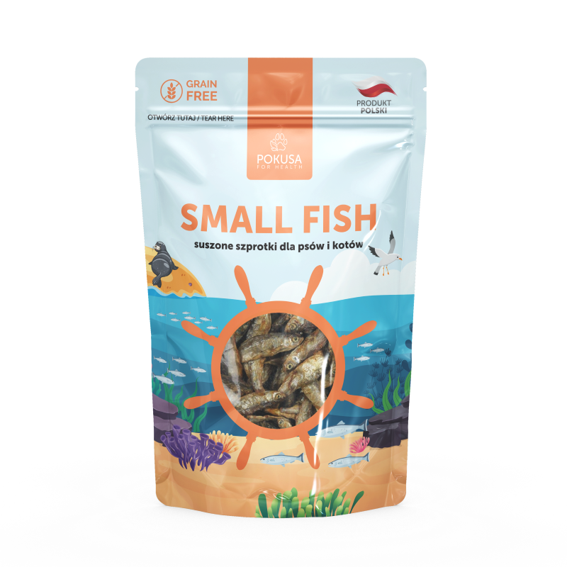 Spratti Essiccati Small Fish per Cani e Gatti – Snack Naturale al Pesce