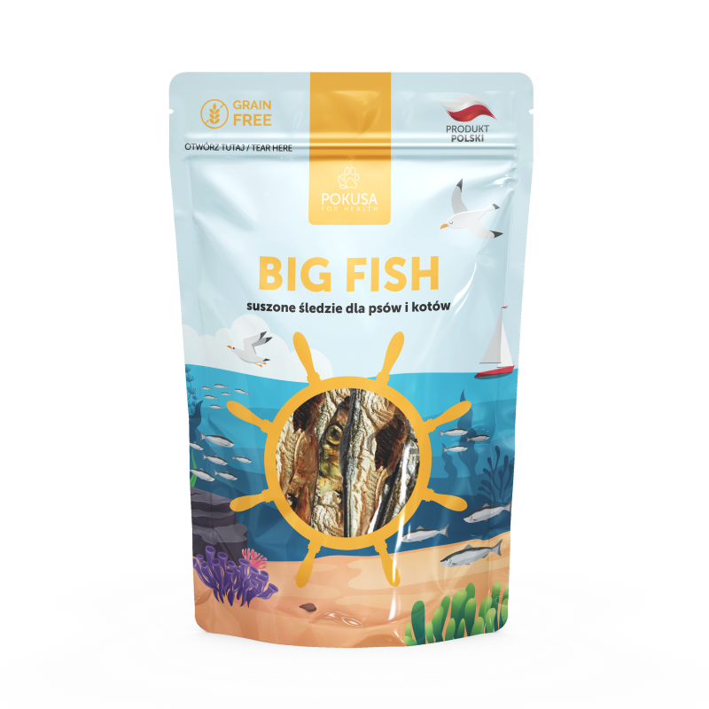 BIG FISH DRIED HERRRING FOR DOGS AND CATS