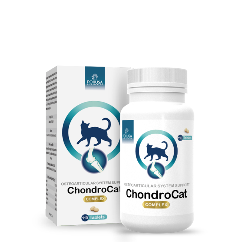Soutien Articulaire pour Chat – Collagène Type II, Glucosamine et Krill – ChondroCat – ChondroLine