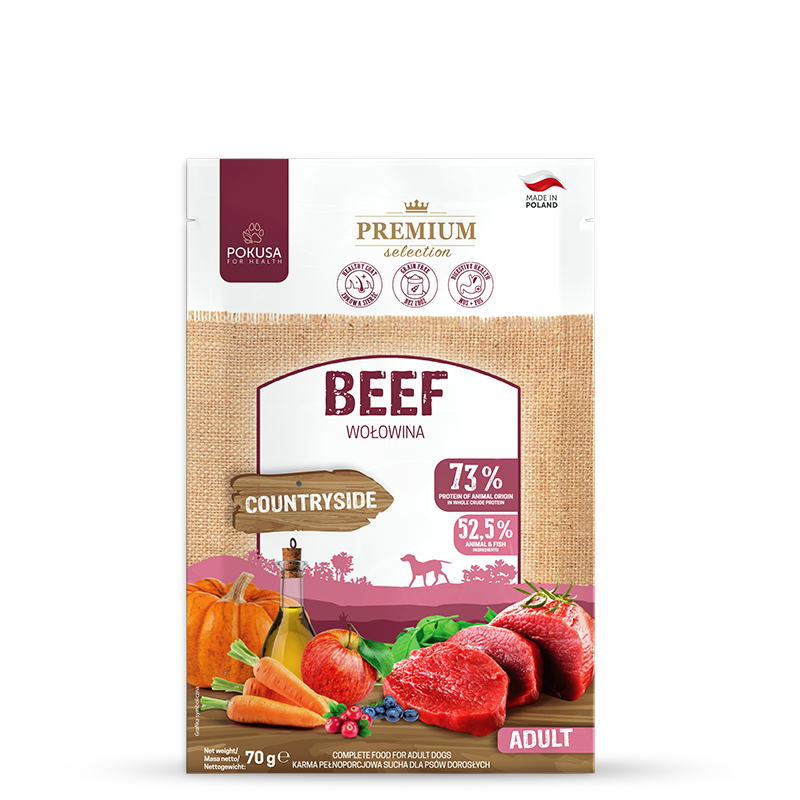 Cibo Secco per Cani al Manzo – Senza Cereali e Senza Pollo Ipoallergenico – Manzo – Premium Selection