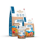 Cibo Secco per Cani al Salmone e Gamberetti – Senza Cereali Super Premium – Salmone e Gamberetti – Premium Selection
