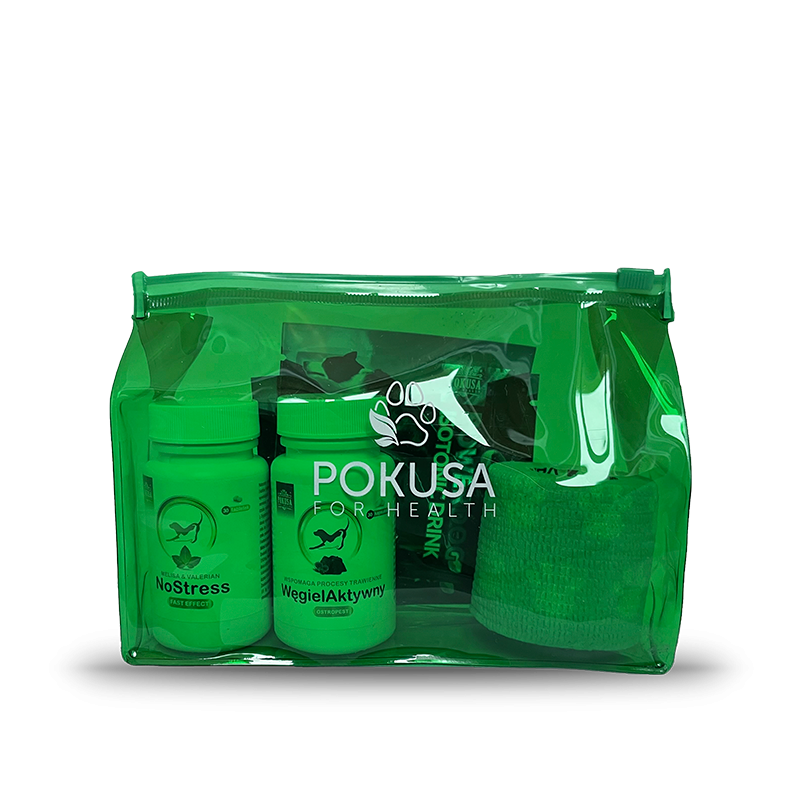 Dog first aid kit in a waterproof pouch