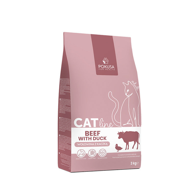 Croquettes pour Chat au Bœuf et Canard – Pour Chats Difficiles – Bœuf et Canard – CatLine