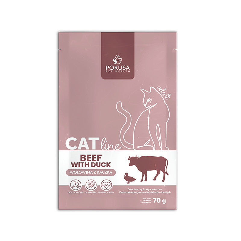 Croquettes pour Chat au Bœuf et Canard – Pour Chats Difficiles – Bœuf et Canard – CatLine