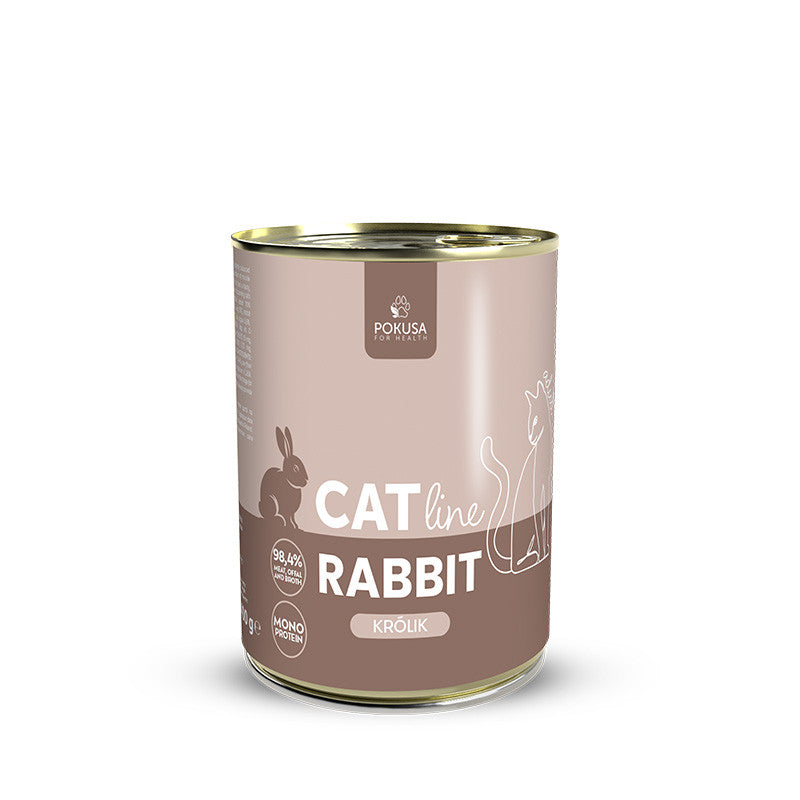 Pâtée au Lapin pour Chat Monoprotéinée – 98% de Viande – Lapin – CatLine