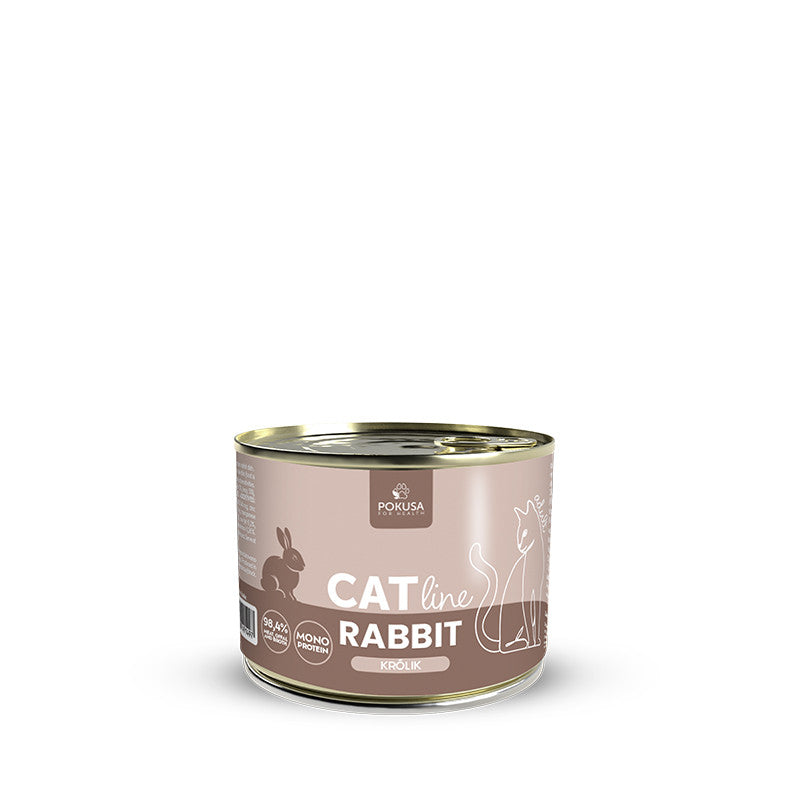 Pâtée au Lapin pour Chat Monoprotéinée – 98% de Viande – Lapin – CatLine