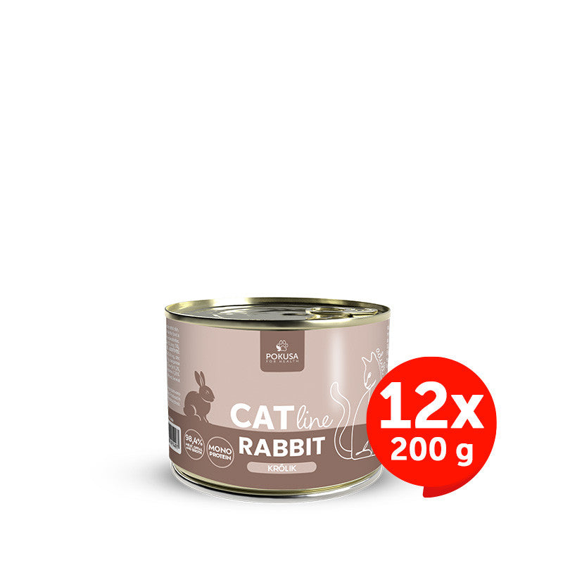 Pâtée au Lapin pour Chat Monoprotéinée – 98% de Viande – Lapin – CatLine