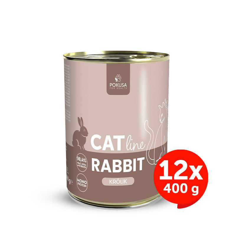 Pâtée au Lapin pour Chat Monoprotéinée – 98% de Viande – Lapin – CatLine