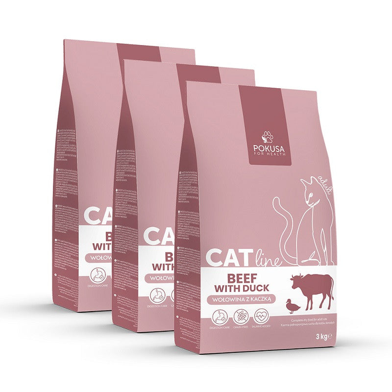 Croquettes pour Chat au Bœuf et Canard – Pour Chats Difficiles – Bœuf et Canard – CatLine