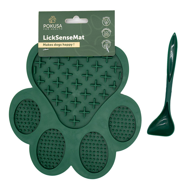 Sensory mat Pokusa for Health with a spoon for dispensing food