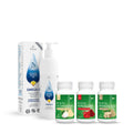 BARF Supplement Set for Small Dogs – Essential Kit: Salmon Oil, Hemoglobin & Eggshell Calcium Tablets