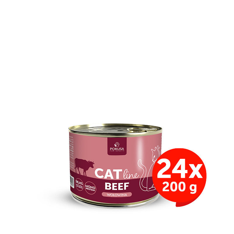 Pâtée pour Chat au Bœuf – Monoprotéinée avec Cœur et Foie - Bœuf - CatLine