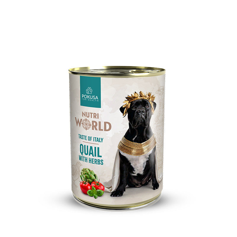 Cibo umido per cani con quaglia – World Flavors Italy – Nutri World