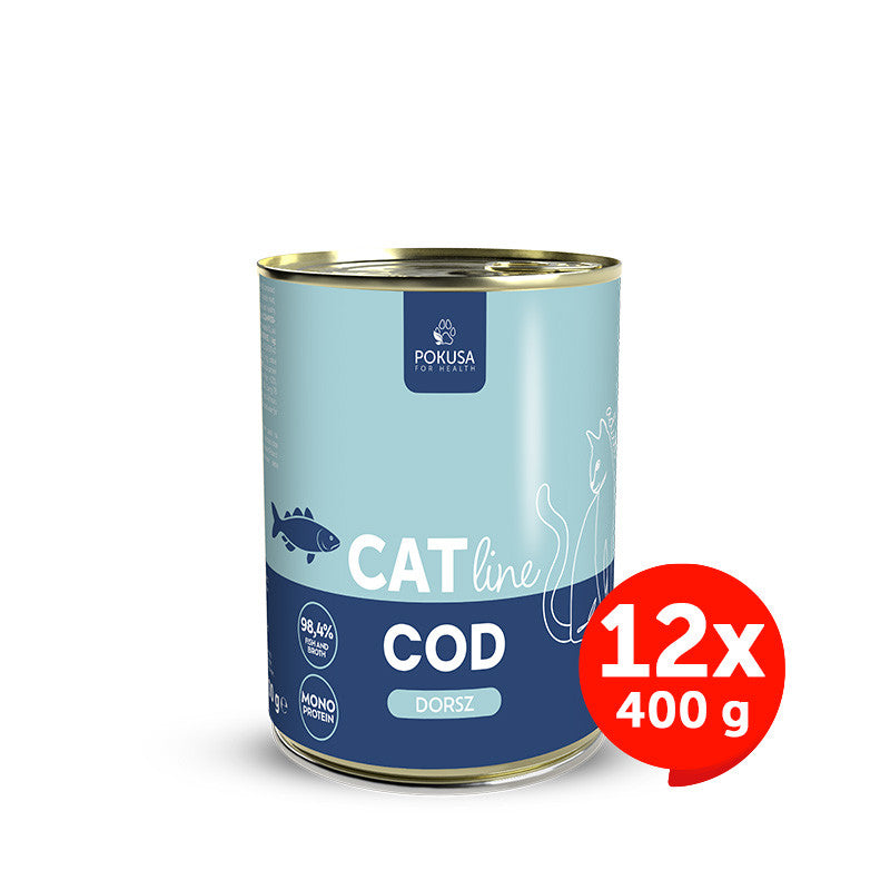 Comida Húmeda de Bacalao para Gatos – Monoproteica con Omega-3 - Bacalao - CatLine