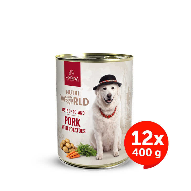 Våtfoder för hund med fläsk och potatis – World Flavors Poland – Nutri World