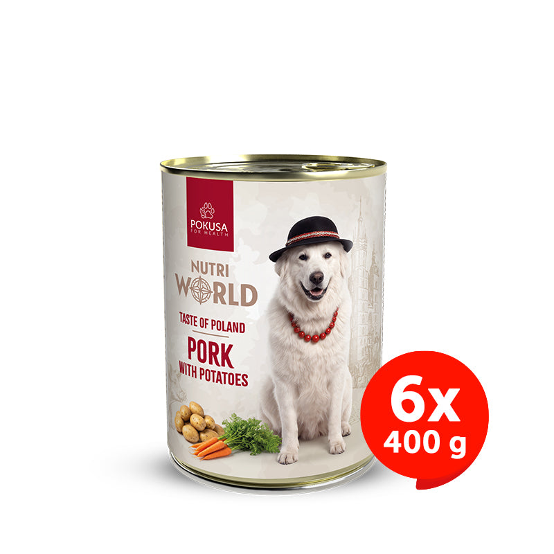 Våtfoder för hund med fläsk och potatis – World Flavors Poland – Nutri World